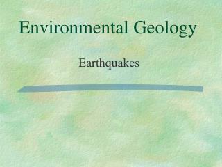 Environmental Geology