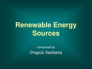 Renewable Energy Sources