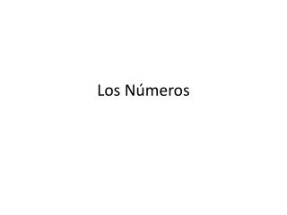 Los N úmeros