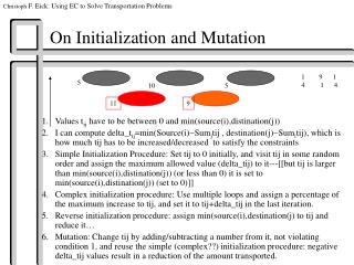 On Initialization and Mutation