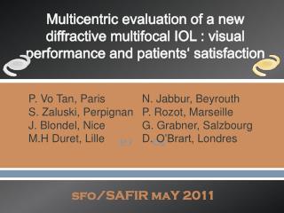 sfo /SAFIR maY 2011