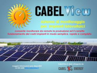 sistema di monitoraggio per impianti fotovoltaici