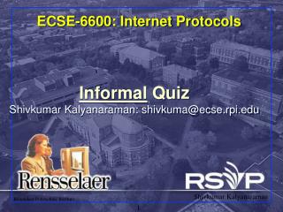 ECSE-6600: Internet Protocols