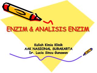 ENZIM &amp; ANALISIS ENZIM