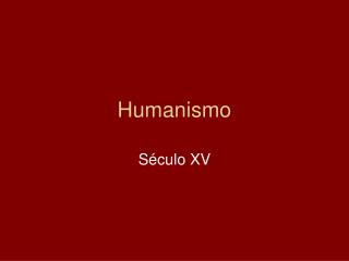 Humanismo