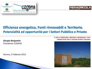 IL KW DI TERRITORIO: IMPIANTI A BIOMASSA E RETI ENERGETICHE PER IL SISTEMA RURALE ITALIANO