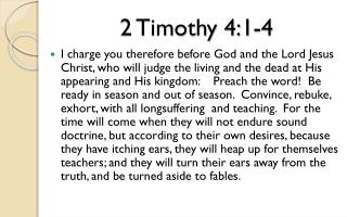 2 Timothy 4:1-4
