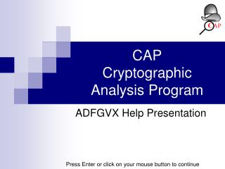 CAP Cryptographic Analysis Program