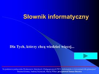 Słownik informatyczny