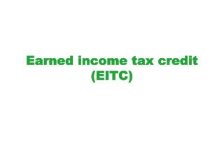 Earned income tax credit (EITC)
