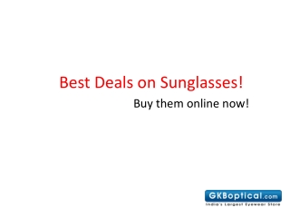 Best Deals on Sunglasses