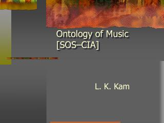 Ontology of Music [SOS–CIA]