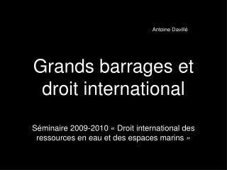 Grands barrages et droit international