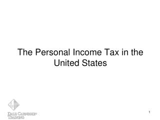 The Personal Income Tax in the United States
