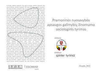 Pramoninės nuosavybės apsaugos galimybių žinomumo sociologinis tyrimas