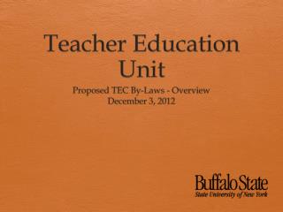 Teacher Education Unit