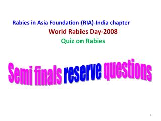 Semi finals reserve questions
