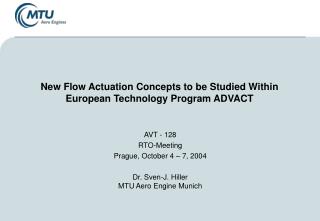 New Flow Actuation Concepts to be Studied Within European Technology Program ADVACT