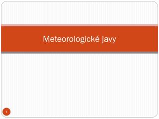 Meteorologick é jav y