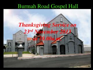 Burmah Road Gospel Hall