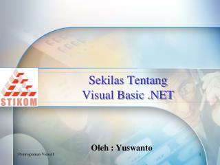 Sekilas Tentang Visual Basic .NET