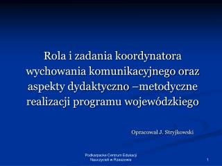 Opracował J. Stryjkowski