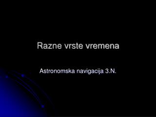 Razne vrste vremena