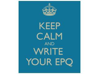 EPQ Titles 2013-4