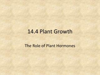 14.4 Plant Growth