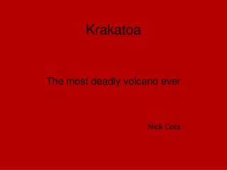 Krakatoa