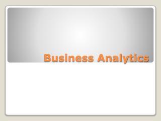 Business Analytics