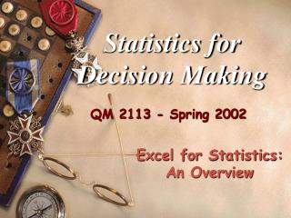Statistics for Decision Making