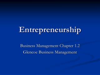 Entrepreneurship