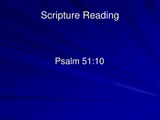 Scripture Reading