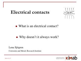 Electrical contacts