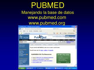 PUBMED Manejando la base de datos