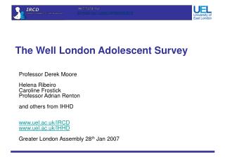 The Well London Adolescent Survey