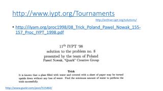 iypt/Tournaments