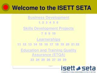 Welcome to the ISETT SETA