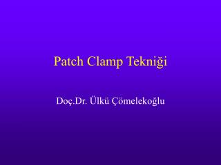 Patch Clamp Tekniği