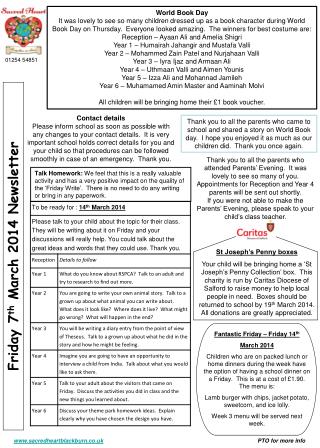 Roe Lee Park School Newsletter July 2007