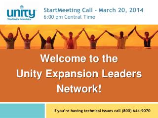 StartMeeting Call – March 20, 2014 6:00 pm Central Time