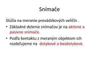 Snímače