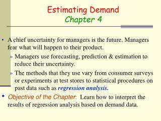 Estimating Demand Chapter 4