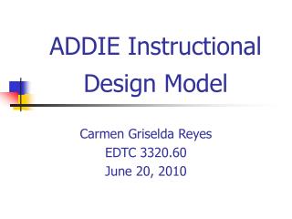 ADDIE Instructional Design Model