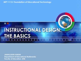 INSTRUCTIONAL DESIGN: THE BASICS