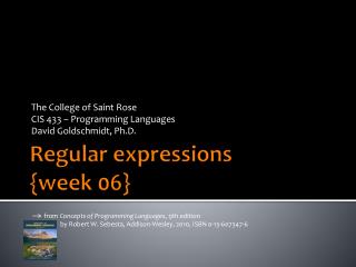 Regular expressions {week 06}