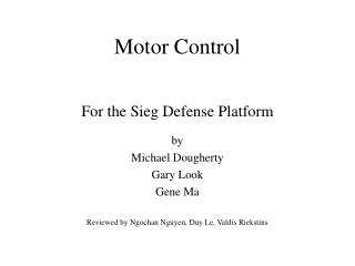 Motor Control