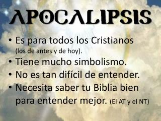 Es para todos los Cristianos (los de antes y de hoy). Tiene mucho simbolismo.