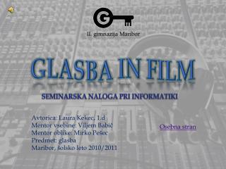 GLASBA IN FILM